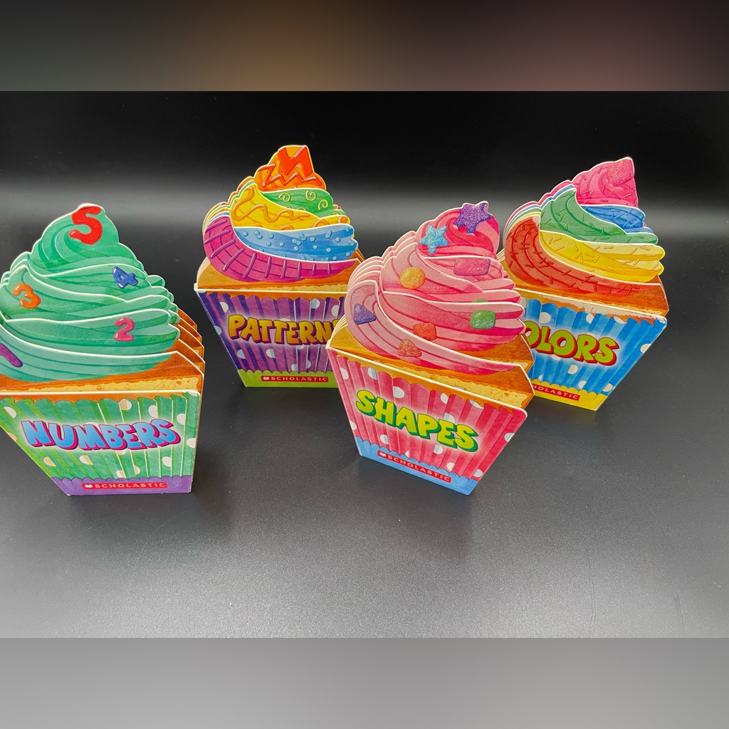 Scholastic Baby Infant Cupcake Shaped 4 Count Board Books